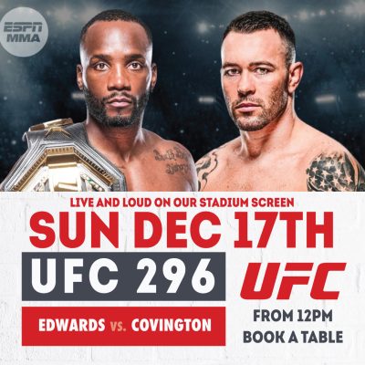 UFC296 live and at the Richmond Inn